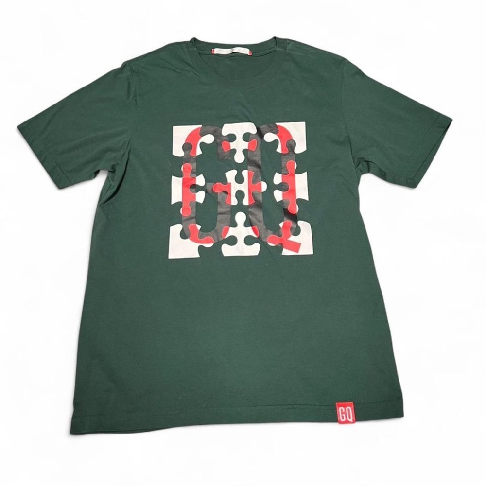 GQ Green Graphic Puzzle T-Shirt
